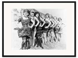 Gerahmter Kunstdruck Fröhliche Frauen in lustigen Badeanzügen