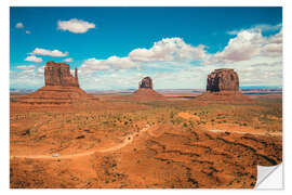 Selvklæbende plakat Monument Valley I