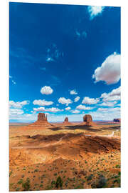 Foam board print Blue sky over Monument Valley III