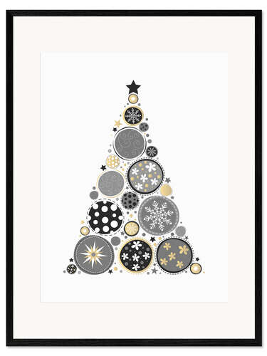 Plakat artystyczny premium w ramie Christmas tree