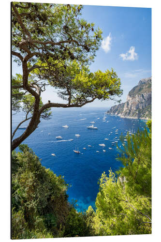 Tableau en aluminium Belvedere di Tragara viewpoint on Capri