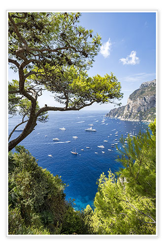 Poster Aussichtspunkt Belvedere di Tragara auf Capri
