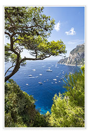 Poster Belvedere di Tragara viewpoint on Capri