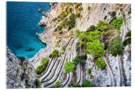 Quadro em acrílico Via Krupp serpentine path on Capri