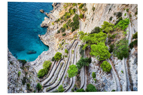 Tableau en PVC Via Krupp serpentine path on Capri