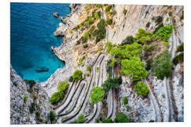 Cuadro de PVC Via Krupp serpentine path on Capri