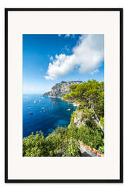 Gerahmter Kunstdruck Sommer auf der Insel Capri