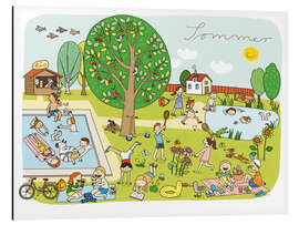 Magnettafel Wimmelbild Sommer