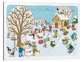 Magnettafel Wimmelbild Winter