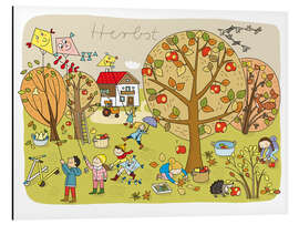 Magnettafel Wimmelbild Herbst