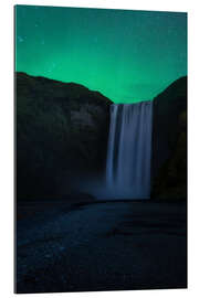 Gallery print Northen Lights above Skogafoss in Iceland