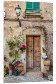 Cuadro de aluminio Door in the old town of Valldemossa, Mallorca