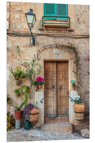 Cuadro de PVC Door in the old town of Valldemossa, Mallorca