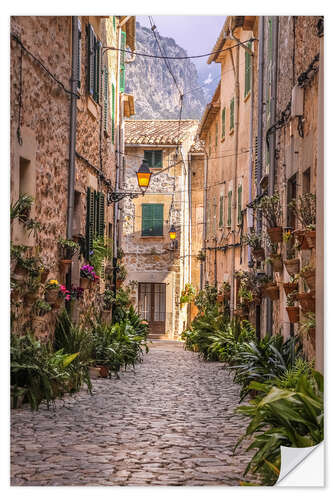 Wall sticker Alley in the old town of Valldemossa, Mallorca