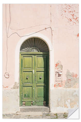 Selvklebende plakat Italian green door