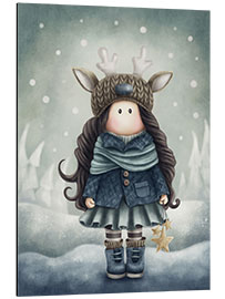 Cuadro de aluminio Cute winter girl