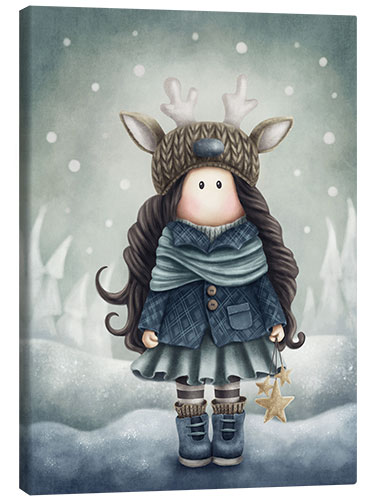 Canvas print Cute winter girl