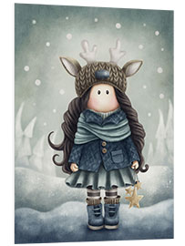 Foam board print Cute winter girl