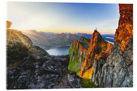 Akryylilasitaulu Sunrise on Husfjellet mountain, Senja