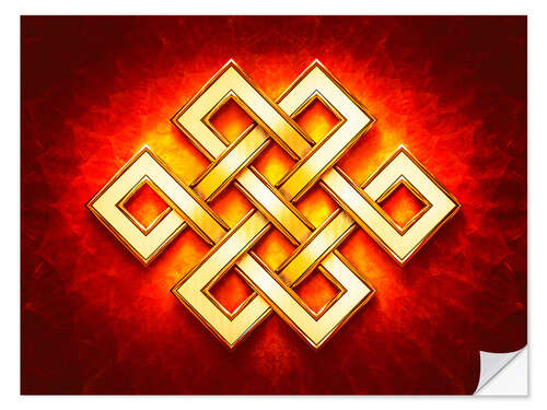 Wall sticker Infinite Knot - Eternal Fire