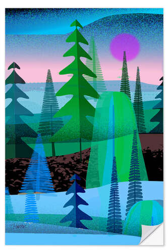 Sticker mural Pine Forest