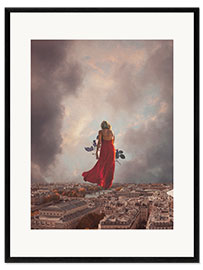 Impression artistique encadrée Carrying my Cities wherever I go