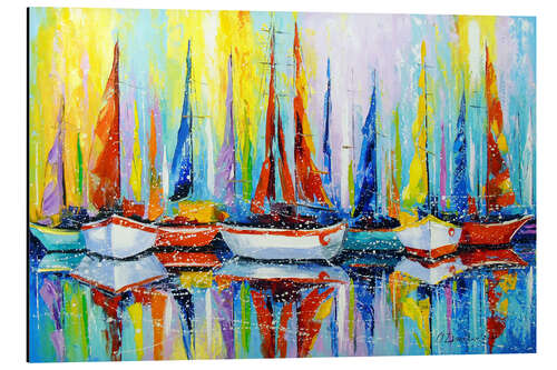 Aluminium print Sailboats at the pier