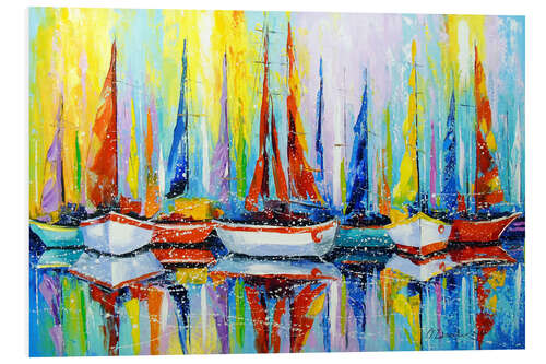 PVC print Sailboats at the pier