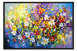 Gerahmter Kunstdruck Blumenwalzer