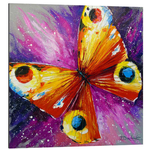 Aluminium print Butterfly in flight