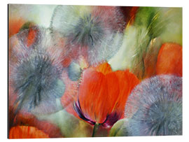 Tableau en aluminium Poppies and dandelions II