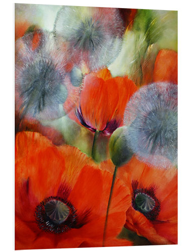 Foam board print Poppies and dandelions I