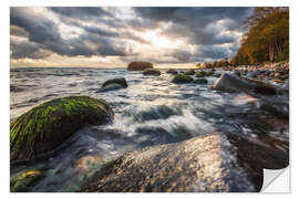 Selvklebende plakat Stones on the coast (Rügen - Sassnitz)