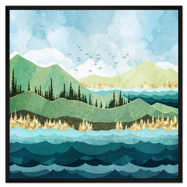 Gerahmter Kunstdruck Herbstufer