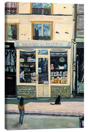 Leinwandbild Geschäft mit Katze - Deborah Eve Alastra