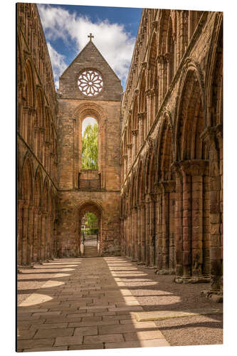 Tableau en aluminium Ruin of Jedburgh Abbey, Scotland