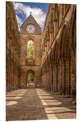 Hartschaumbild Ruine des  Klosters Jedburgh Abbey, Schottland