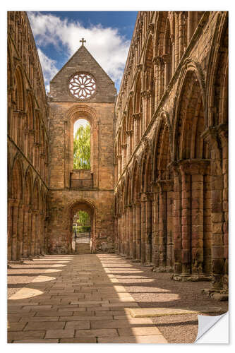 Selvklebende plakat Ruin of Jedburgh Abbey, Scotland