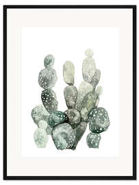Gerahmter Kunstdruck Botanische Illustration Kakteen