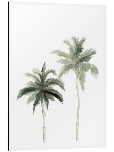 Tableau en aluminium Botanical Illustration Palmtrees