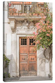 Canvas print Floral entry in Rome