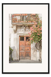 Gerahmter Kunstdruck Blumeneingang in Rom