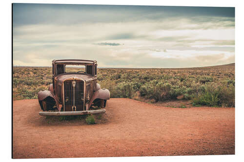 Tableau en aluminium Wreck in the desert