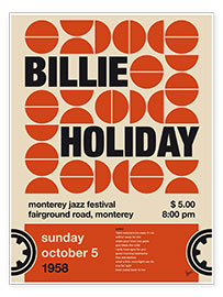 Póster Billie Holiday Concert