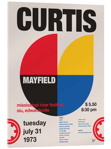 Acrylic print Curtis Mayfield Concert Poster