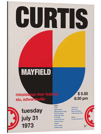 Cuadro de aluminio Curtis Mayfield Concert Poster