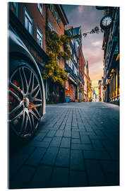 Quadro em acrílico Wetzlar, pedestrian zone in the sunset