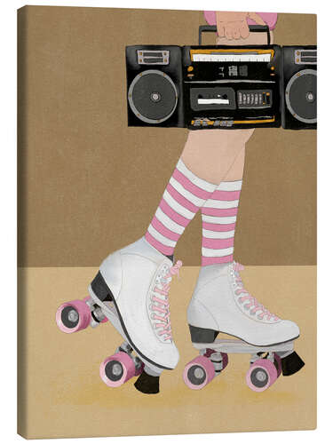 Tableau sur toile Bubblegum Beats And Rollerskates