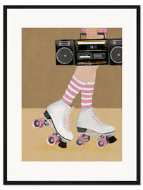 Gerahmter Kunstdruck Bubblegum Beats und Rollerskates
