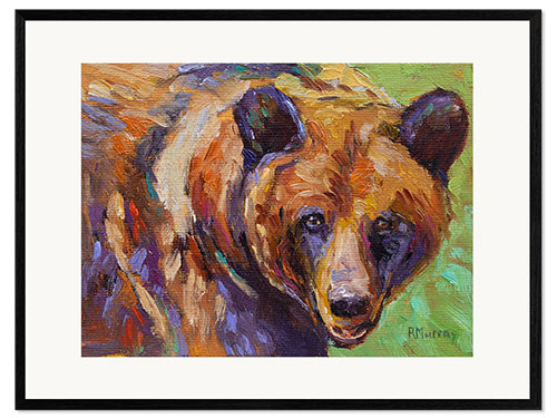 Plakat artystyczny premium w ramie Martha the grizzly bear